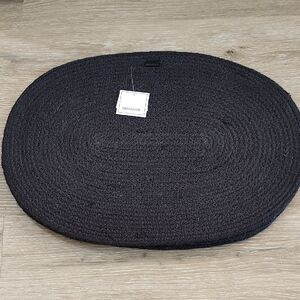 H&M Black Oval Woven Placemat (4)